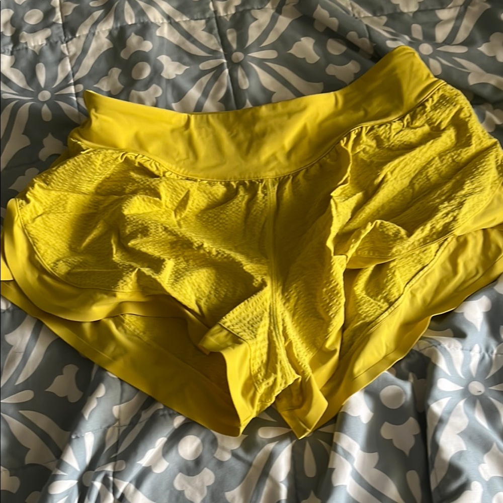 lululemon athletica Yellow Athletic Shorts